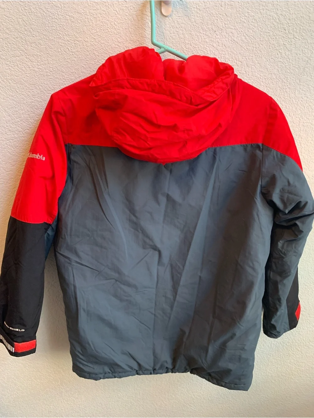 Columbia Kids Colorblock Red, Gray & Black Puffer Jacket